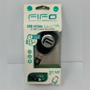 NEW in Box! 10315 Fifo USB Home Charger With 3ft Cable 1.5 Amp Fast Charge P4